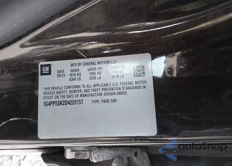 2013 Buick Verano z USA, uszkodzony, nr VIN 1G4PP5SK2D4220157